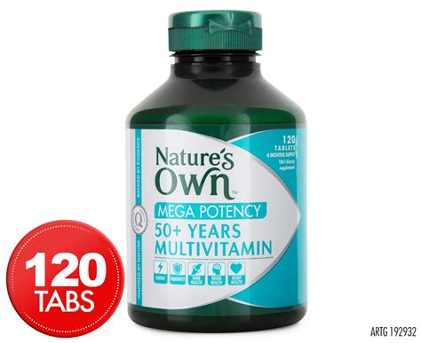 Nature S Own Mega Potency 50 Years Multivitamin 120 Tabs Au