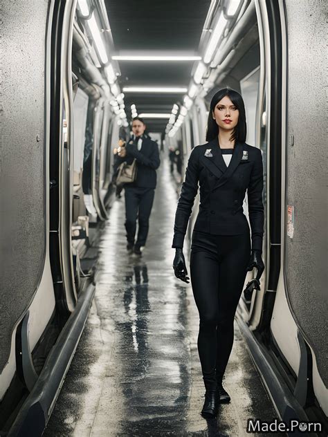 Porn Image Of Slicked Hair Fantasy Armor Neon Dark Athlete Chrome Robot Created By AI