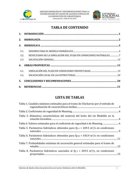 AnÁlisis HidrolÓgico Y Recomendaciones Para La Valor Del Coeficiente