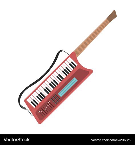 Music synthesizer guitar keyboard audio piano Vector Image