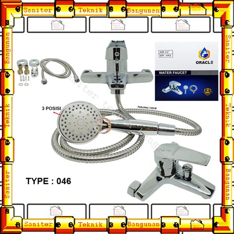 Jual Kran Keran Shower Set Bakip Bath Tub Stainless Steel Air Dingin