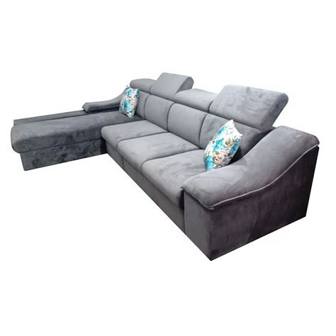 5 Seater Velvet L Shape Grey Sofa Set At 45000 Piece In Hyderabad