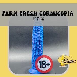 Farm Fresh Cornucopia Corn On The Cob Dildo 8 Inch With Suction Cup Base Blue Purple Color Etsy