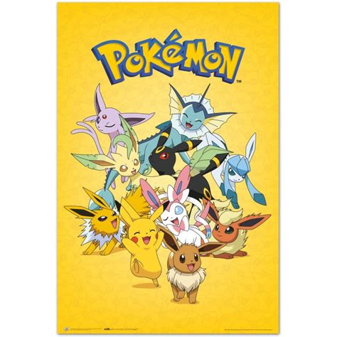 Pôster Erik Pokémon Eevee Evolutions 91 5x61cm PcComponentes pt