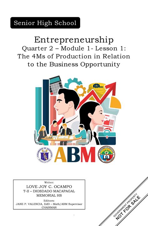 Q2 Entrepreneurship Module 1 ` Entrepreneurship Quarter 2