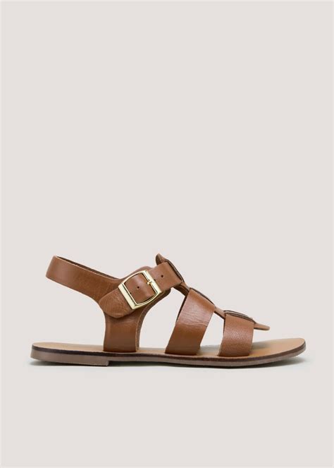 Tan Leather Gladiator Sandals Matalan