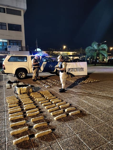 Misiones Prefectura secuestró un cargamento de 73 kilos de marihuana