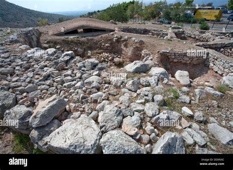 Grave Circle B Mycenae Greece Artist Samuel Magal Stock Photo Alamy