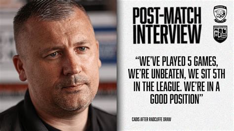 INTERVIEW Caddis Speaks About Todays Draw To Radcliffe Hereford FC