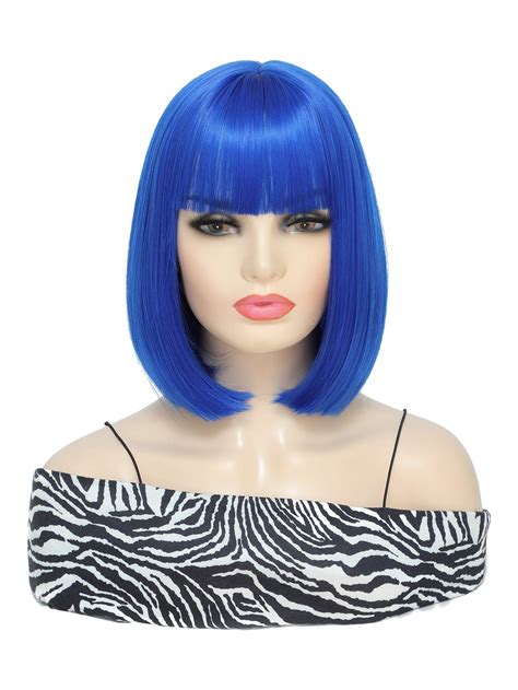 Natural Short Straight Synthetic Wig With Bangs Wigs Wigs With Bangs