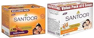 Buy Santoor Sandal Almond Milk Soap G Pack Of And Sandal