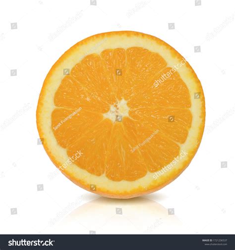 Orange Cut Half Isolated On White Stock Photo 1721236537 Shutterstock