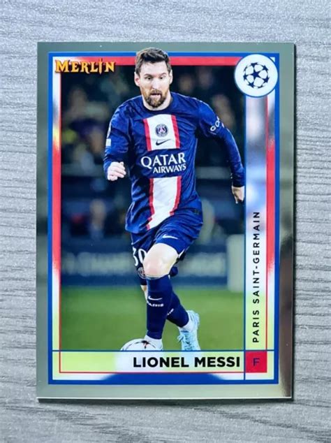 Lionel Messi Topps Merlin Chrom Uefa Klubwettbewerbe Fu Ball