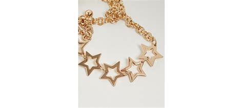 Stars Gold Metallic Chain Waist Belt Oliver Bonas