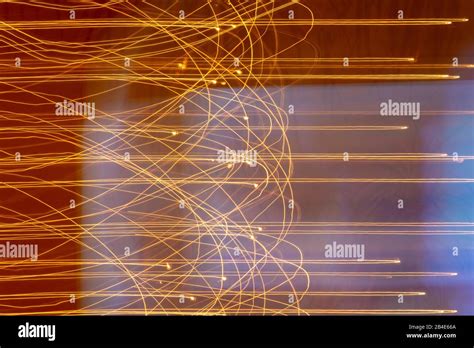 Germany Light Trails Of A Flashlight Stock Photo Alamy