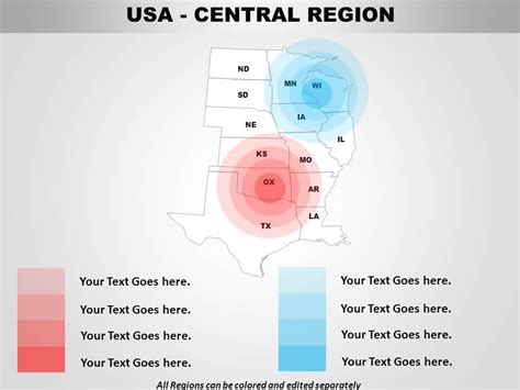 Usa Central Region Country Powerpoint Maps Presentation Powerpoint