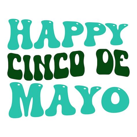 Une Affiche Verte Et Bleue Qui Dit Joyeux Cinco De Mayo Vecteur Premium