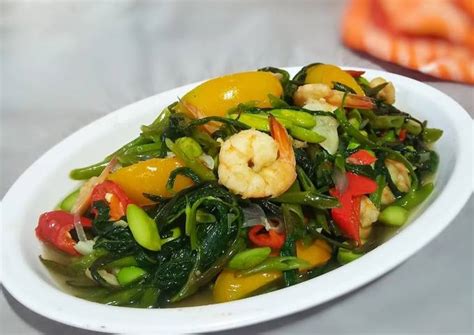 Resep Tumis Kangkung Belacan Udang Pete Oleh Mommy Tsuba Cookpad