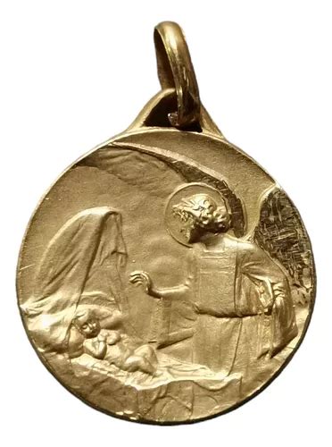 Medalla Oro 14k Angel De La Guarda 1148 Medallas Nava