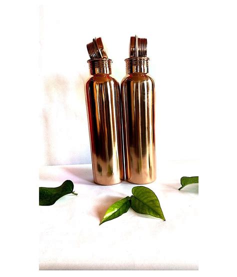 New Raj Enterprises Brown 1000 ML Ml Copper Water Bottle Set Of 2 Buy