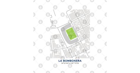 La Bombonera Map Design Boca Juniors T Shirt Teepublic