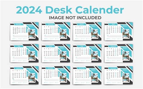 Conception De Calendrier De Bureau Moderne 2024 Modèle De Calendrier Du