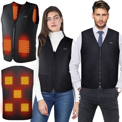 Gilet Riscaldato Uomo Donna Gilet Riscaldato Con Doppi Controller Usb