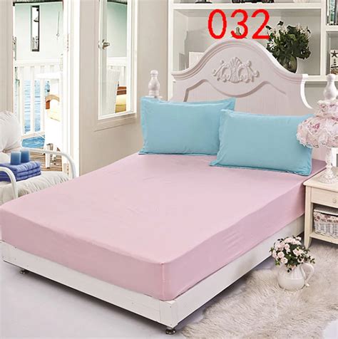 Light Pink Polyester Fitted Sheet Single Double Bed Sheets Fitted Cover