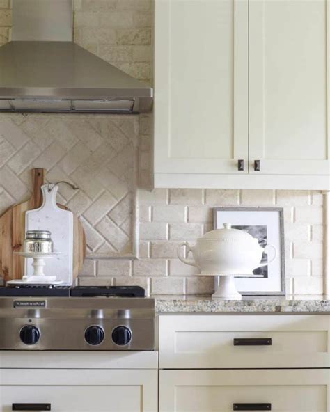 Subway Tile And Herringbone Tile Backsplash Soul And Lane