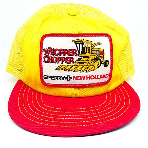 Vintage Whopper Chopper New Holland Farmer Snapback H Gem