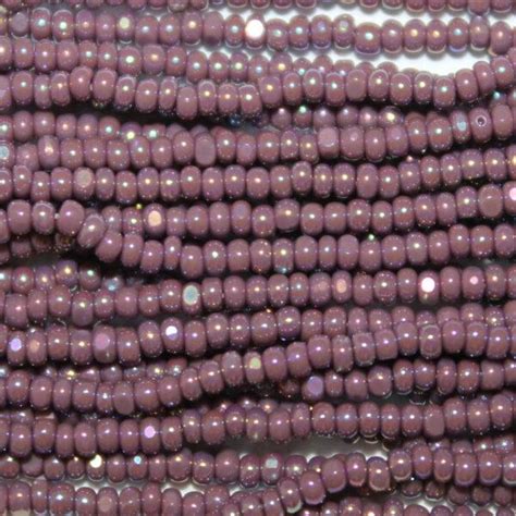 11 0 Czech Charlotte True Cut Seed Bead Opaque Purple AB Garden Of