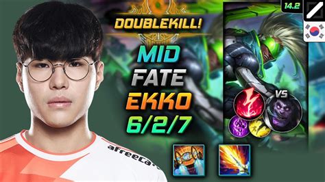 Ekko Mid Build FATE Hextech Rocketbelt Electrocute LOL KR Challenger