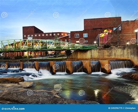 The Eugenia Duke Bridge Over The Reedy River In Picturesque Downtown