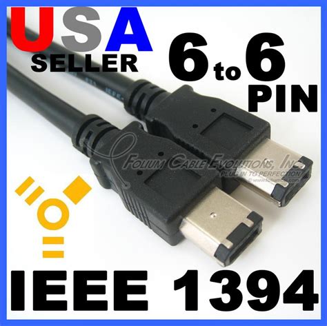 IEEE 1394 FireWire ILink Cable 6 To 6 Pin