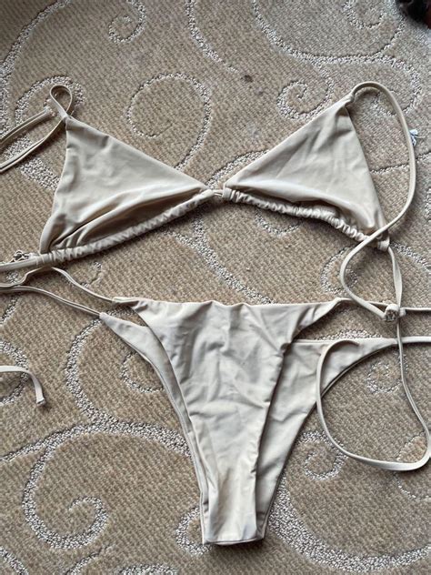 Nude String Bikini Women S Fashion Swimwear Bikinis Swimsuits On Carousell