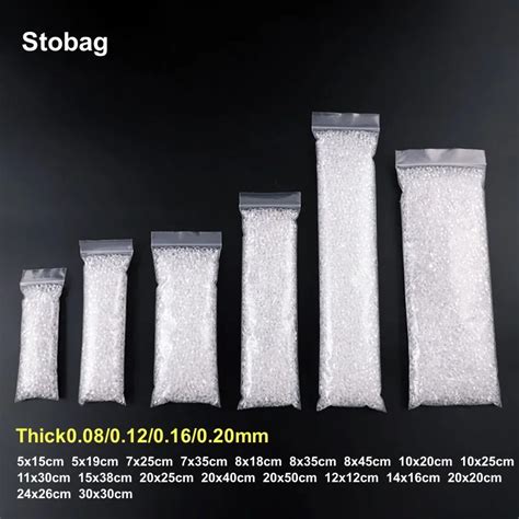 Stobag Pcs Pe Transparent Ziplock Bags Long Self Sealing Clear Food