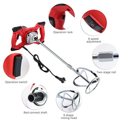 2100w Electric Handheld Cement Mixerportable Mortar Concrete Mixer
