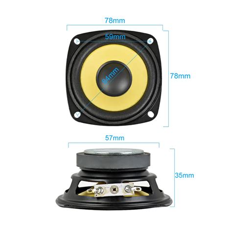 Aiyima Pcs Inch Audio Full Range Speaker Ohm W Multimedia