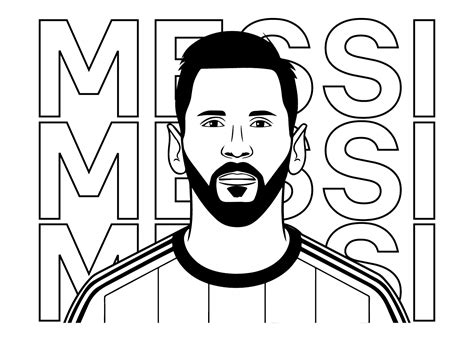 Messi For Kids Coloring Pages Lionel Messi Coloring Pages Coloring