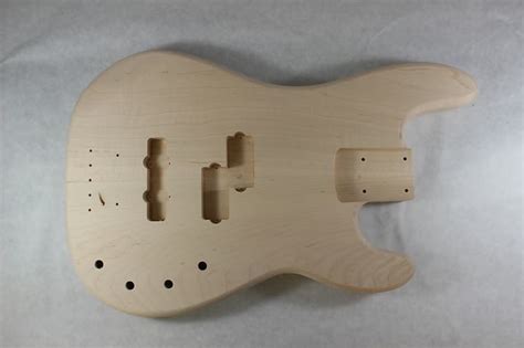 Unfinished Maple Pj Bass Guitar Body Fits Fender Necks Reverb