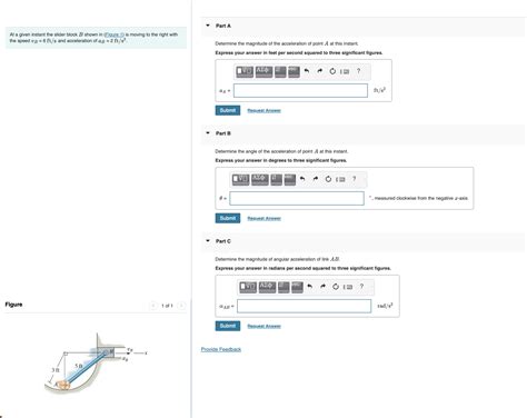 Solved At A Given Instant The Slider Block B Shown In Chegg