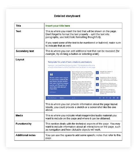 Free Elearning Storyboard Template - E-learning Templates - FasterCourse