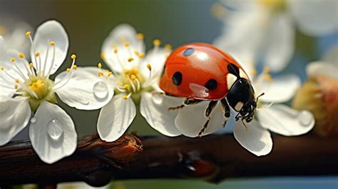 Premium Photo Ladybug With Black Eyes In Macro Ladybug On White