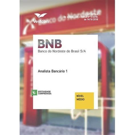 Apostila Bnb Banco Nordeste Brasil Analista Banc Rio Vestcon Por R