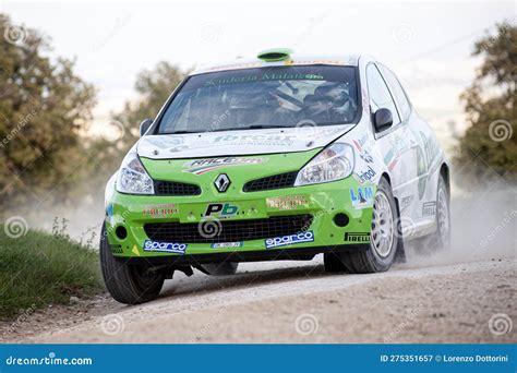 Renault Clio R Rally Car On Race Rally Balcone Delle Marche November