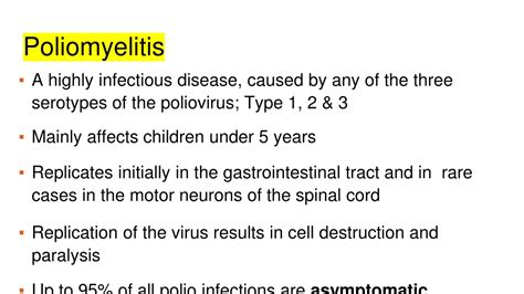 Ppt Poliomyelitis Powerpoint Presentation Free Download Id10112307