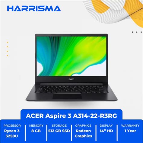 ACER Aspire 3 A314 22 R3RG Black Harrisma