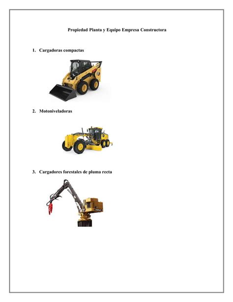 Propiedad Planta Y Equipo Empresa Constructora Catherin Caguana Pdf