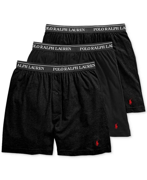 Polo Ralph Lauren Men S 3 Pack Cotton Classic Knit Boxers Macy S