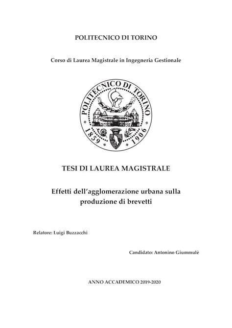 PDF TESI DI LAUREA MAGISTRALE Polito It POLITECNICO DI TORINO